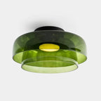 Handgefertigte Glasdeckenleuchte, nordisches Lumenweave-Design mit mehreren Ebenen