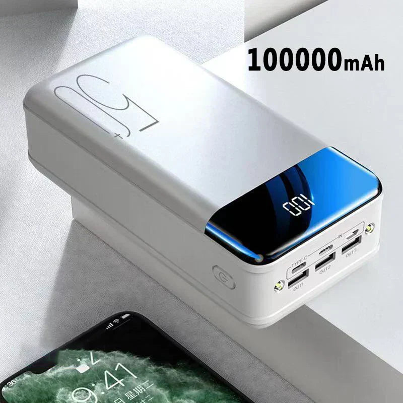 Portable Power Bank, 100,000mAh Capacity With Fast Charging