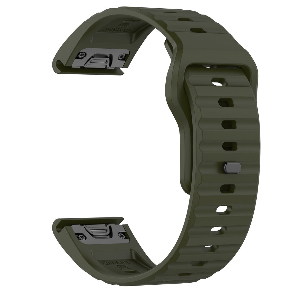 Ventro Silikon-Sportarmband für Garmin Fenix 8, 7X, 6X, belüftetes Design