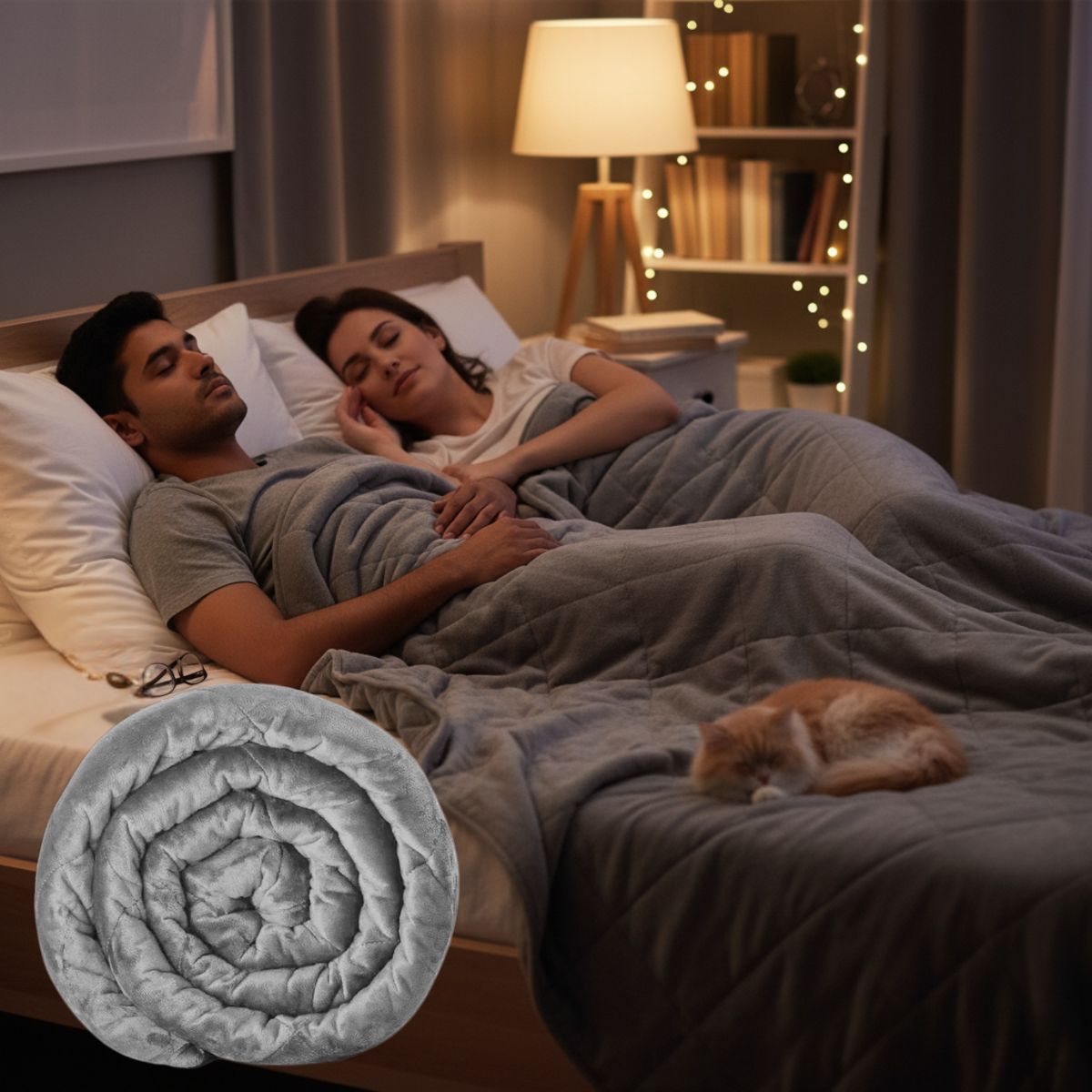 Zátěžová deka CalmNest se skleněnými kuličkami, 3 až 7 kg, velikosti pro dospělé i děti