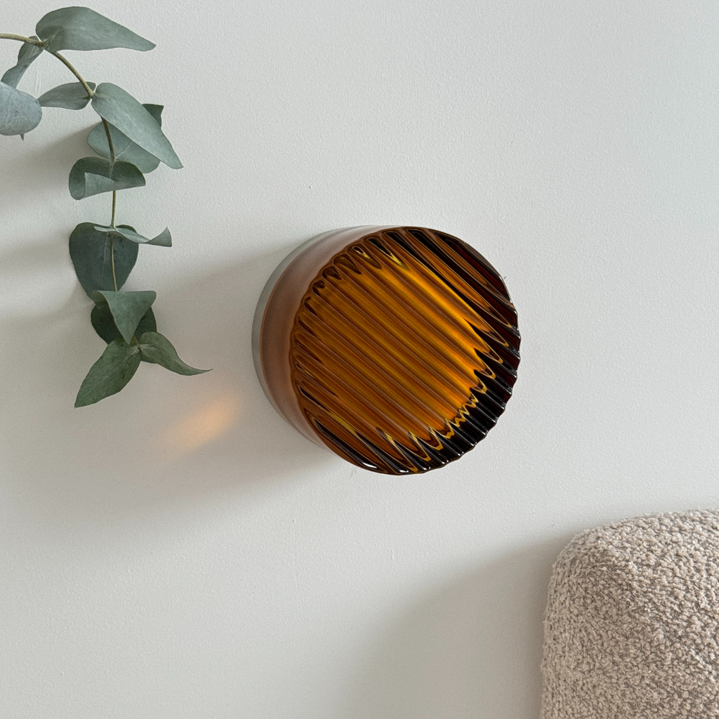 Orenda Wall Sconce, Glass Shade and Metal Body, Integrated LED