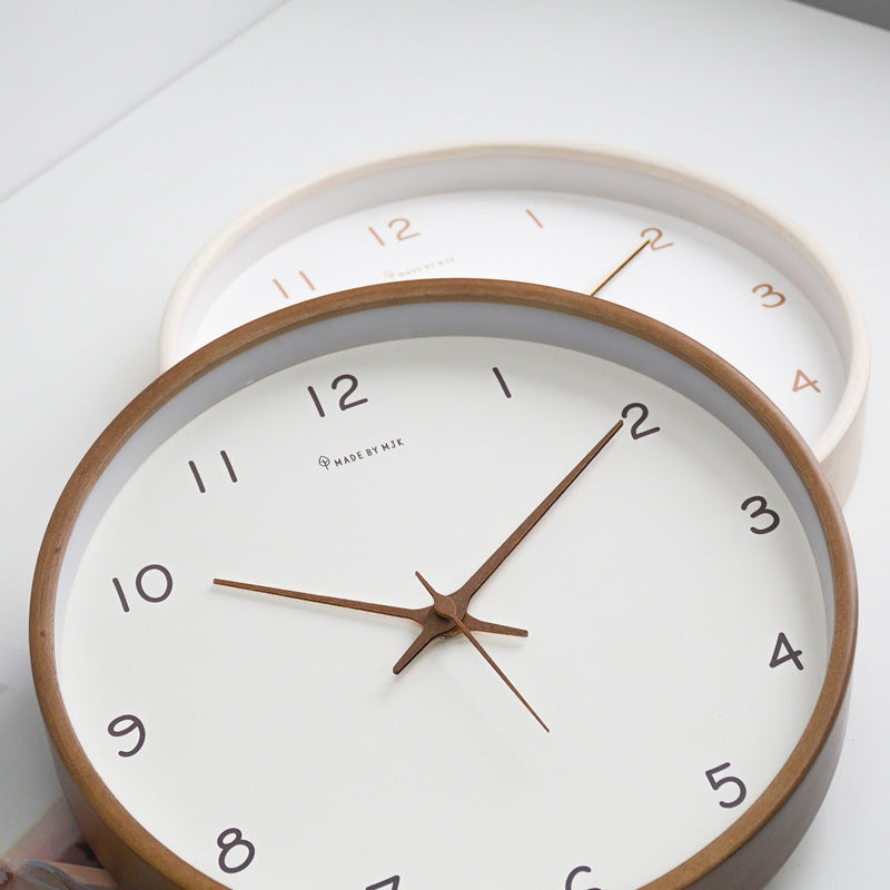 Wanduhr aus Massivholz, analoges Design von AuroraWood mit lautloser Zeigerbewegung