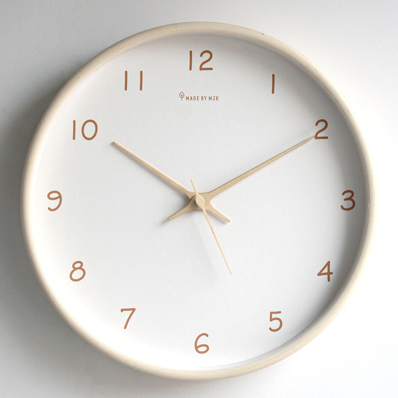 Wanduhr aus Massivholz, analoges Design von AuroraWood mit lautloser Zeigerbewegung