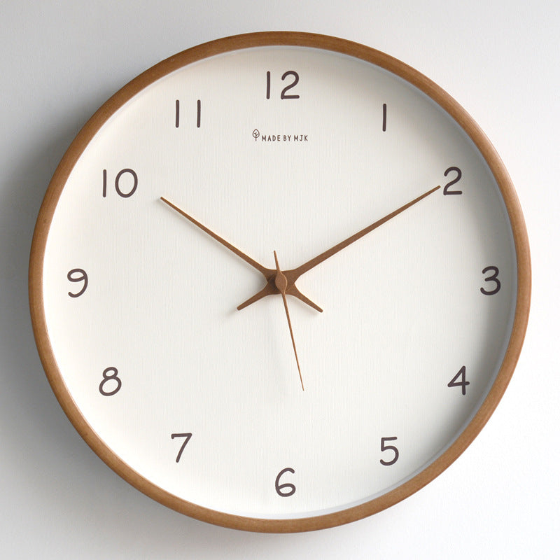 Wanduhr aus Massivholz, analoges Design von AuroraWood mit lautloser Zeigerbewegung