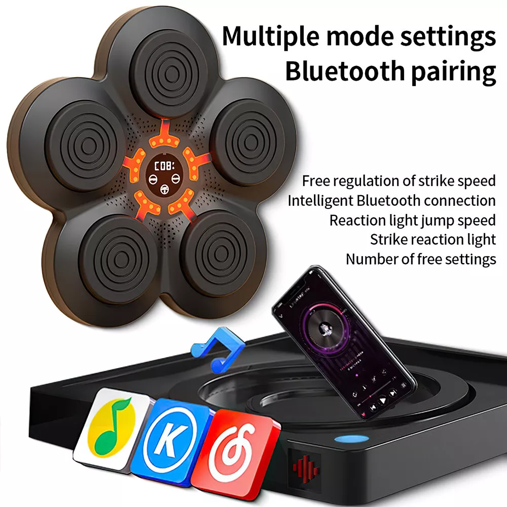 NovaStrike Smart Wall Boxing Machine, Bluetooth Music & Reaction Lights