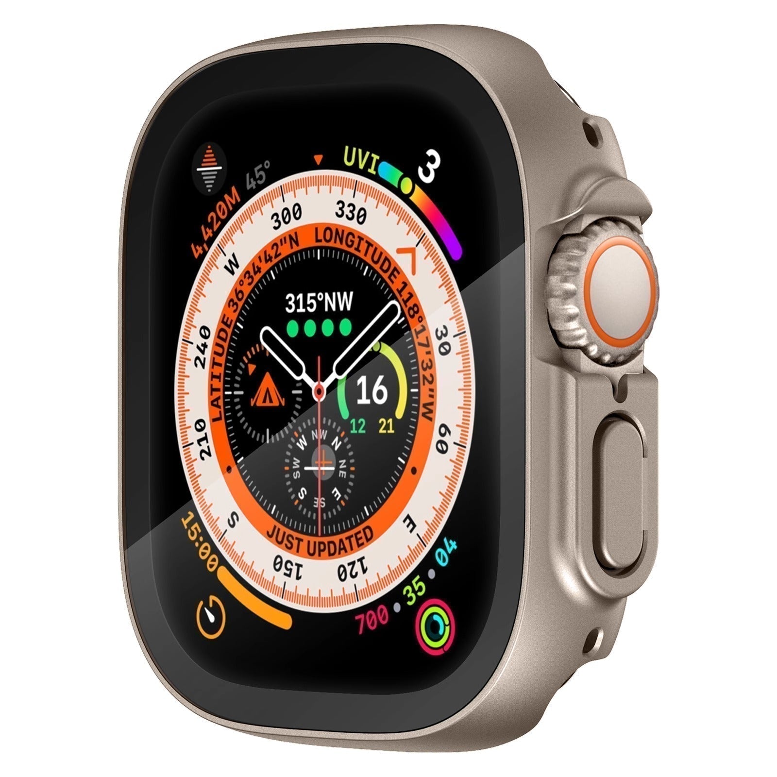 Nasazovací pouzdro NovaGuard pro Apple Watch s tvrzeným sklem na displej