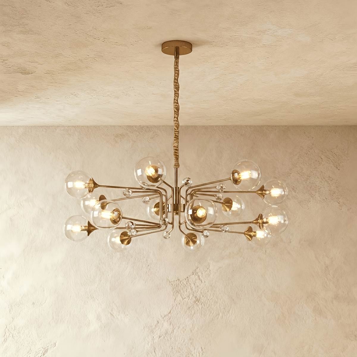 Lumora Opulent Glass Chandelier For Elegant Living Spaces