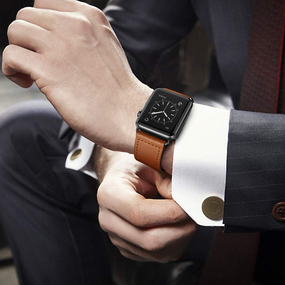 Correia de Loop em Pele Vegana para Apple Watch, Fecho de Pino e Encaixe