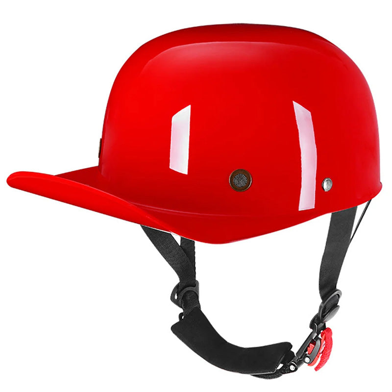 Capacete de mota RoverGuard com design de boné de basebol, certificado pelo DOT