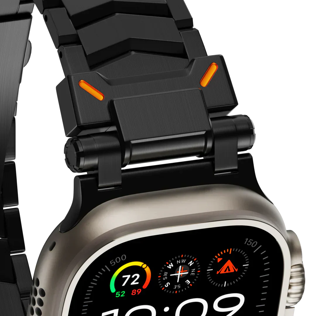 Elestra V01 titaniumrem til Apple Watch, V-formet design