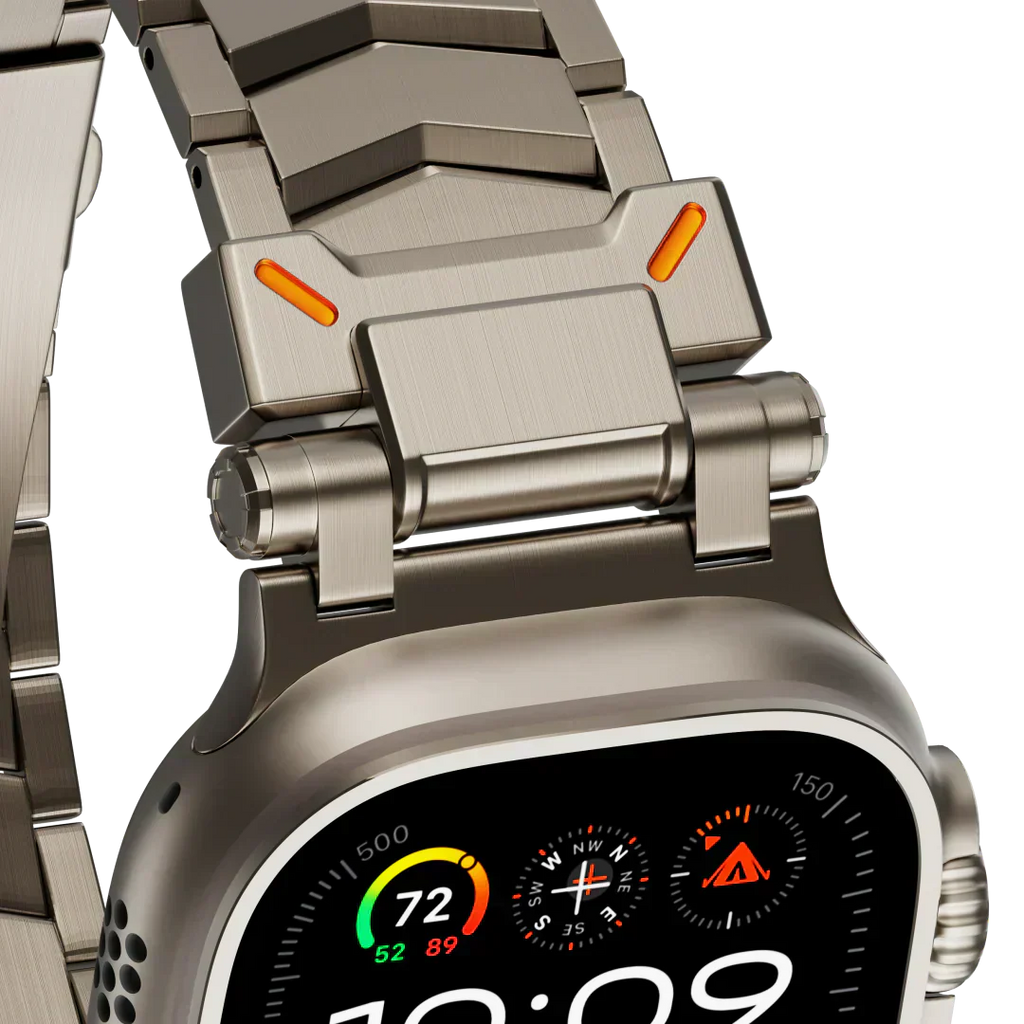 Elestra V01 titaniumrem til Apple Watch, V-formet design