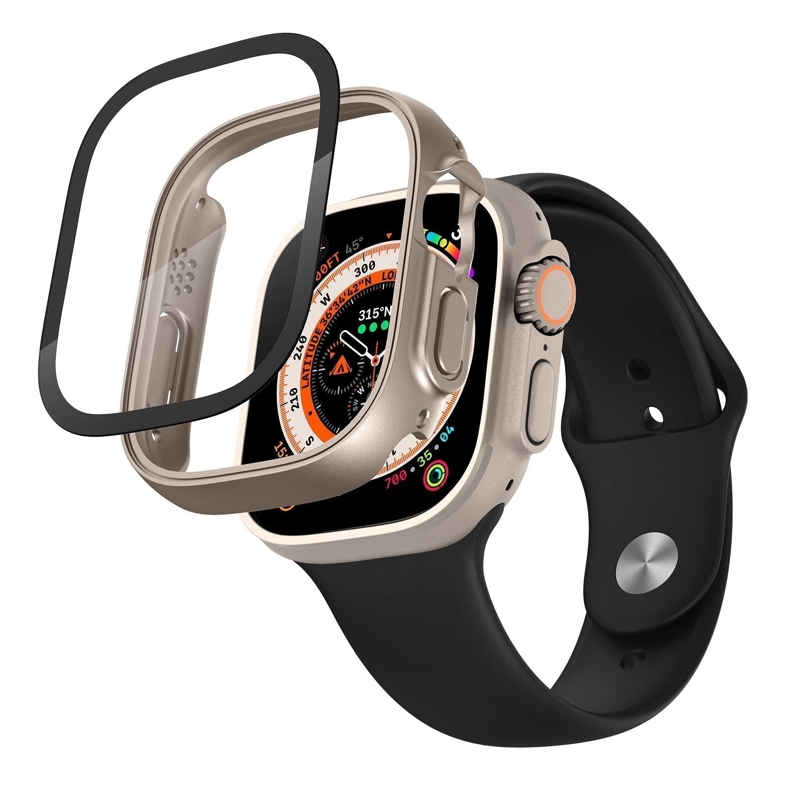 Nasazovací pouzdro NovaGuard pro Apple Watch s tvrzeným sklem na displej