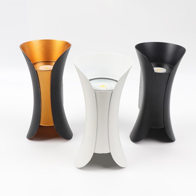 Lampada da parete curva per esterni, applique LED Arcora, cablata IP65