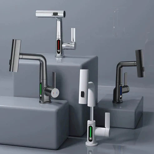 Ausziehbare Küchenarmatur, Aqualine FluxPull mit 60-cm-Schlauch und 360°-Schwenkfunktion
