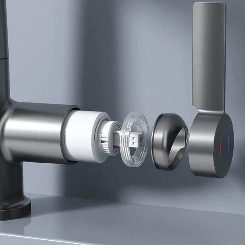 Ausziehbare Küchenarmatur, Aqualine FluxPull mit 60-cm-Schlauch und 360°-Schwenkfunktion