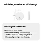 Portachiavi GPS per bambini, impermeabile, con batteria da 12 mesi, compatibile con Dov’è di iOS