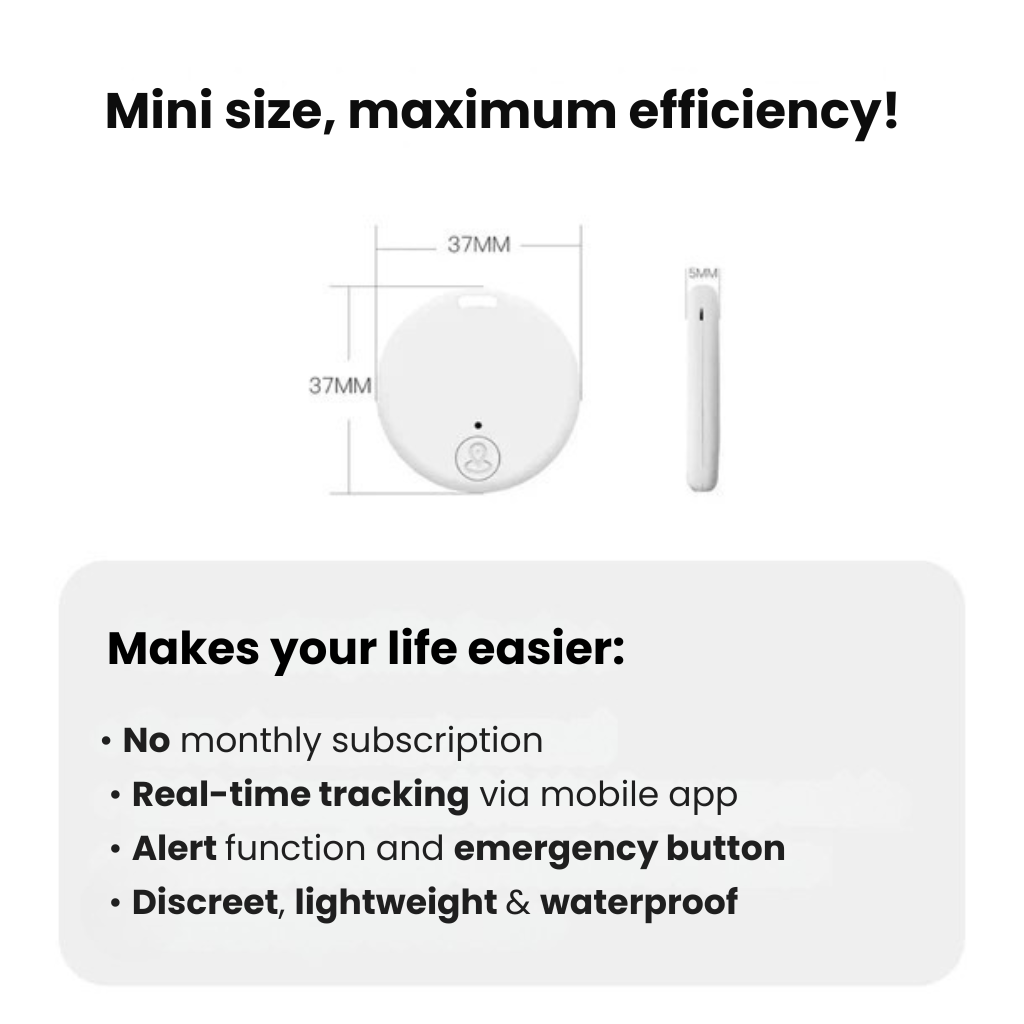 Portachiavi GPS per bambini, impermeabile, con batteria da 12 mesi, compatibile con Dov’è di iOS