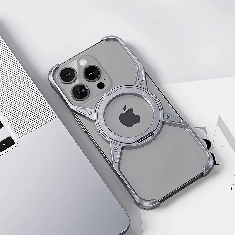 Avelon Magnetic Bumper Case for iPhone, 360° Ring Stand, Air-Cushion Corners