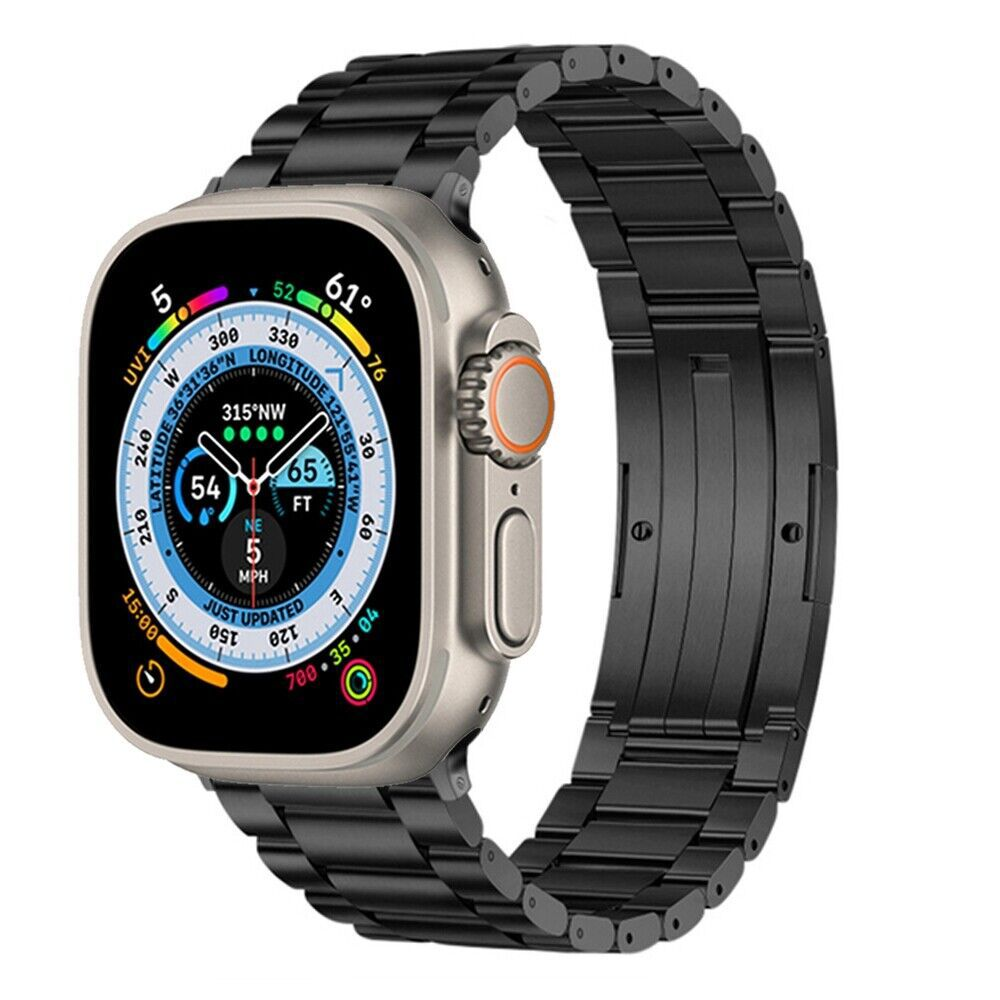 Bracelete de relógio Gravitiq de titânio de grau 2 para Apple Watch, fecho magnético