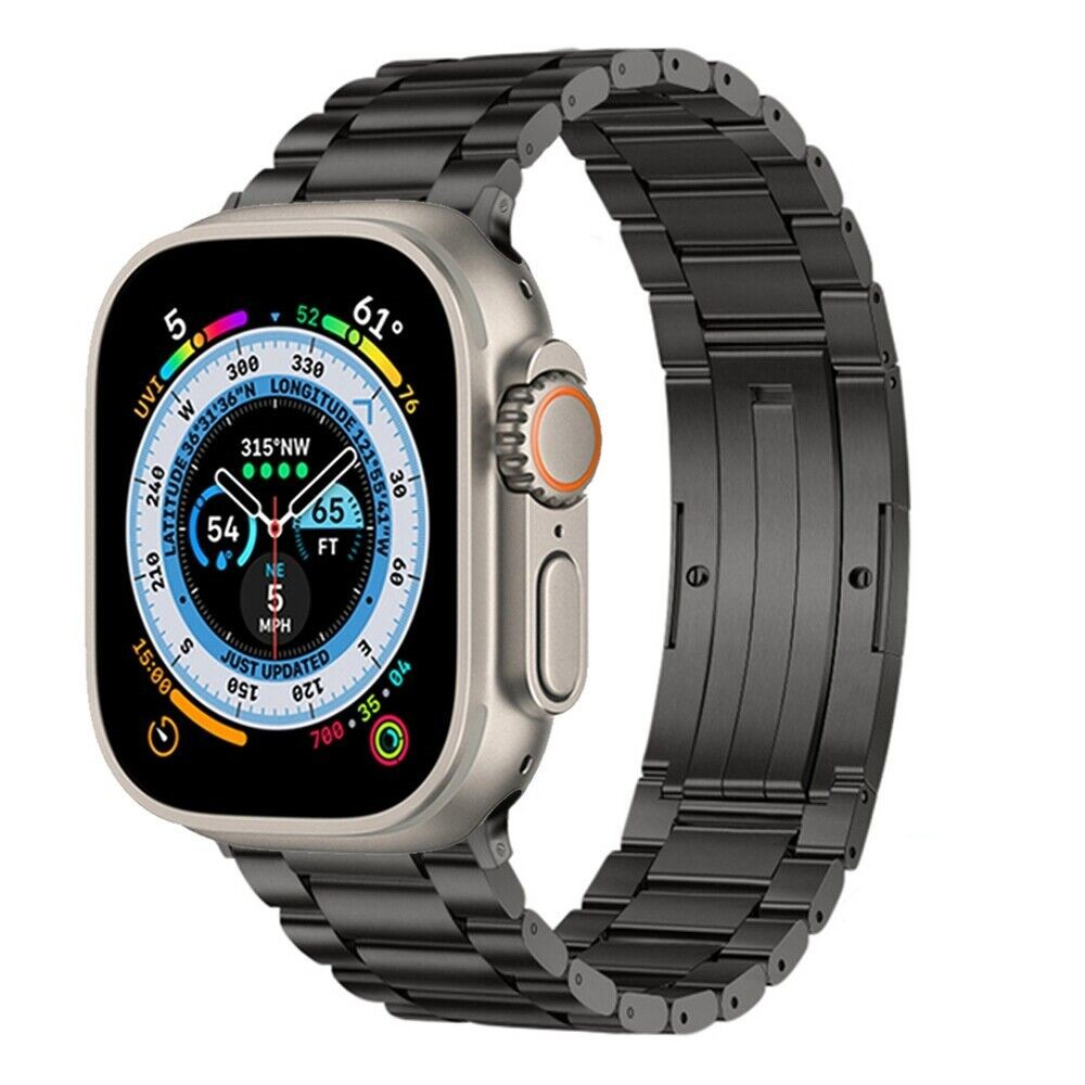Bracelete de relógio Gravitiq de titânio de grau 2 para Apple Watch, fecho magnético
