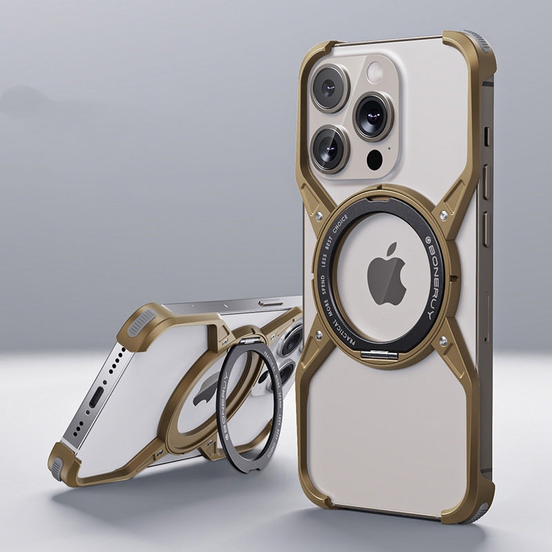 Avelon Magnetic Bumper Case for iPhone, 360° Ring Stand, Air-Cushion Corners