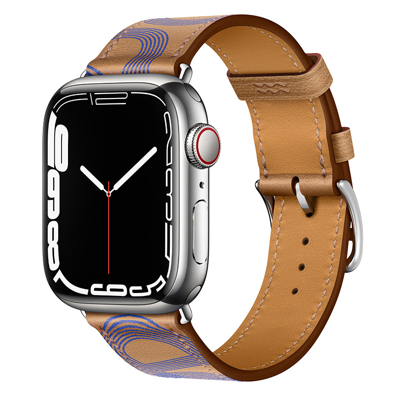 Marvelle valódi bőr Apple Watch szíj, kézzel varrott pánt, 38-49 mm