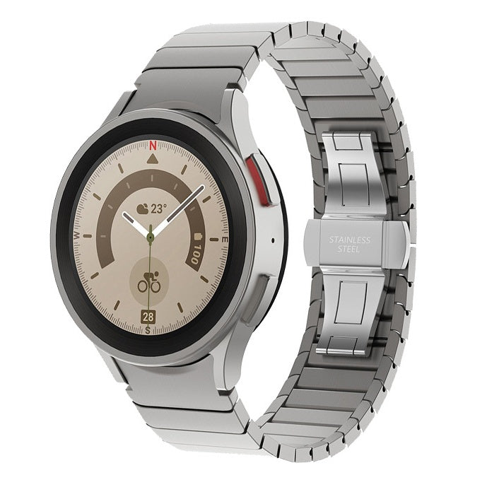Rozsdamentes acél szíj pillangócsattal Galaxy Watch 4/5/6/7 Pro készülékhez