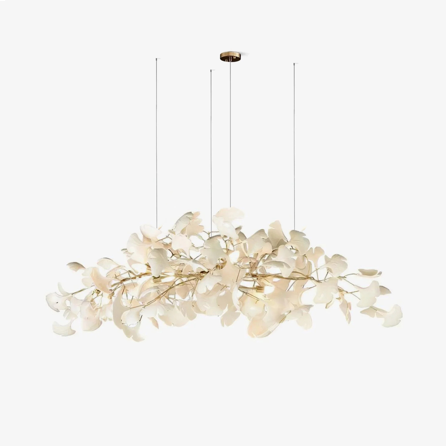 Arux Gingko Chandelier Art Deco Bent Downwards | Fioriscas