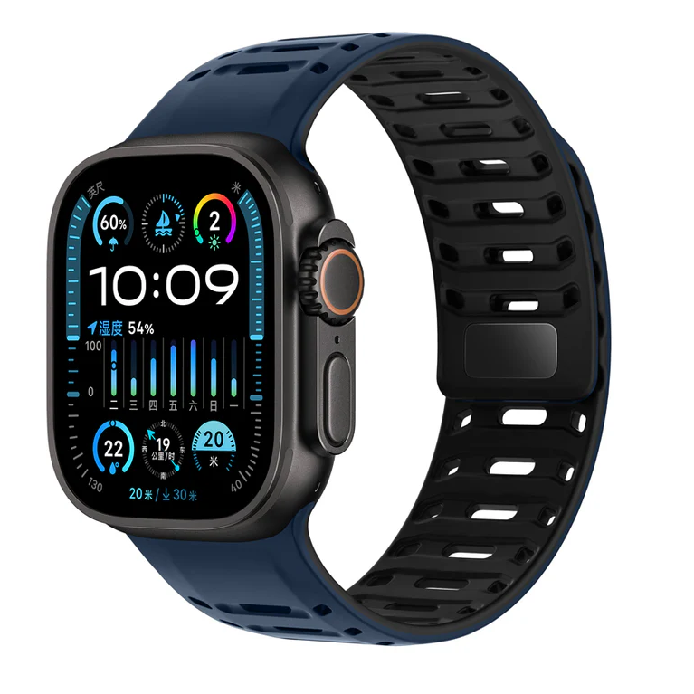 Siliconen sportband voor Apple Watch, verstelbare magnetische sluiting