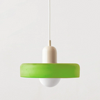 Aurelo Bauhaus-Style Pendant Light With Colored Glass Shade