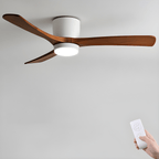LED-Deckenventilator im nordischen Everwood-Holzlook in 25, 42 oder 52 Zoll
