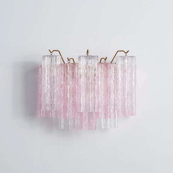 Aurora Wall Light Tronchi Glass Tube Tiered Amber Modern | Fioriscas