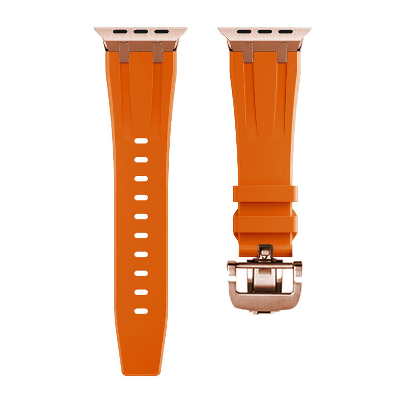 Novara Silikon-Armband für die Apple Watch mit Titan-Adapter und Schmetterlingsverschluss