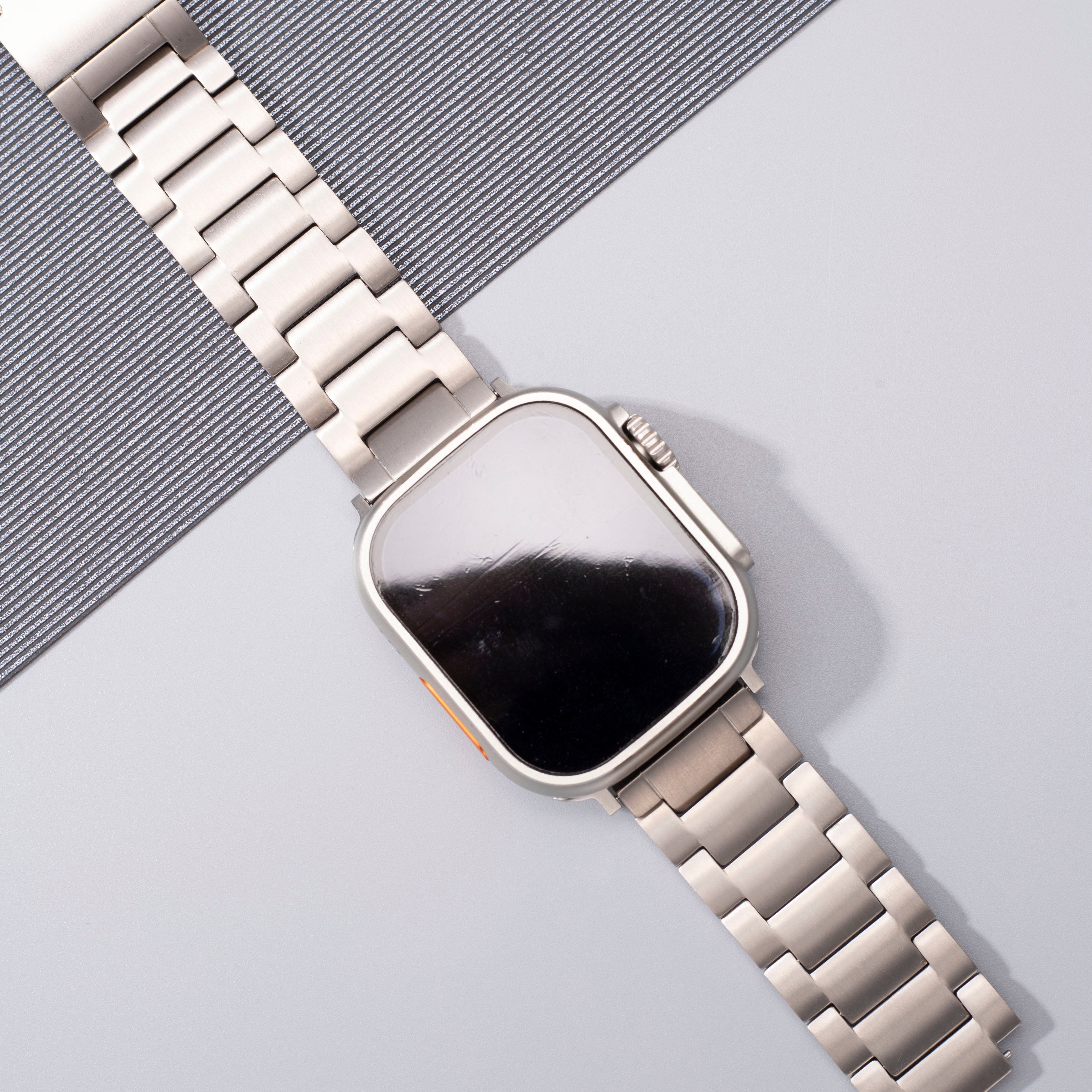 Bracelete de relógio Gravitiq de titânio de grau 2 para Apple Watch, fecho magnético