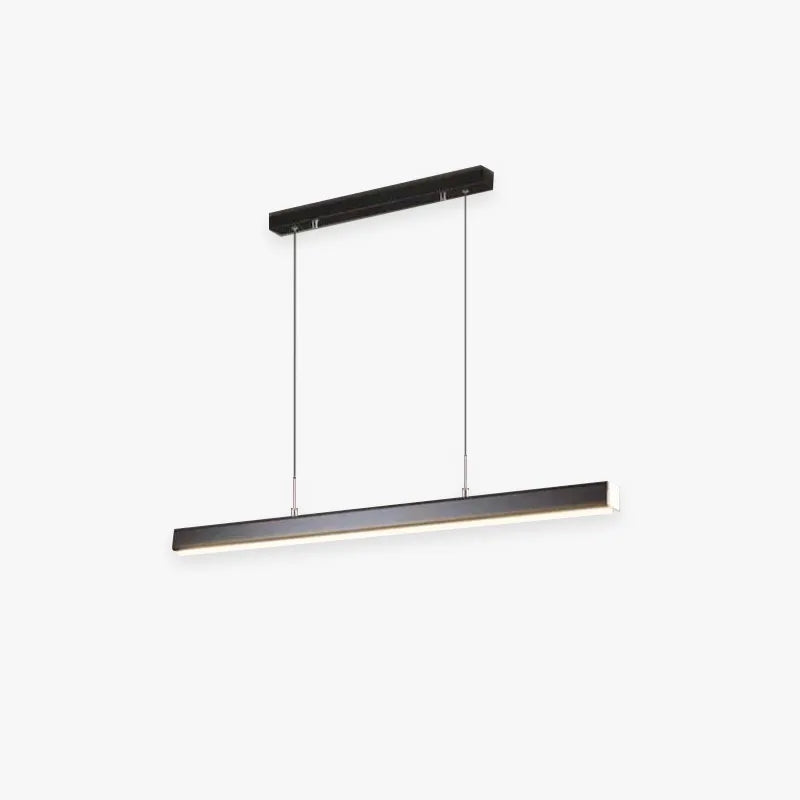 Lampa wisząca LED Nexis z liniową ramą, czarno-brązowe wykończenie