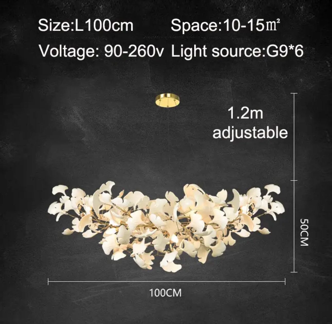 Keramik-Petal-Kronleuchter, LumaPetal-Design mit dimmbarem LED-Leuchten