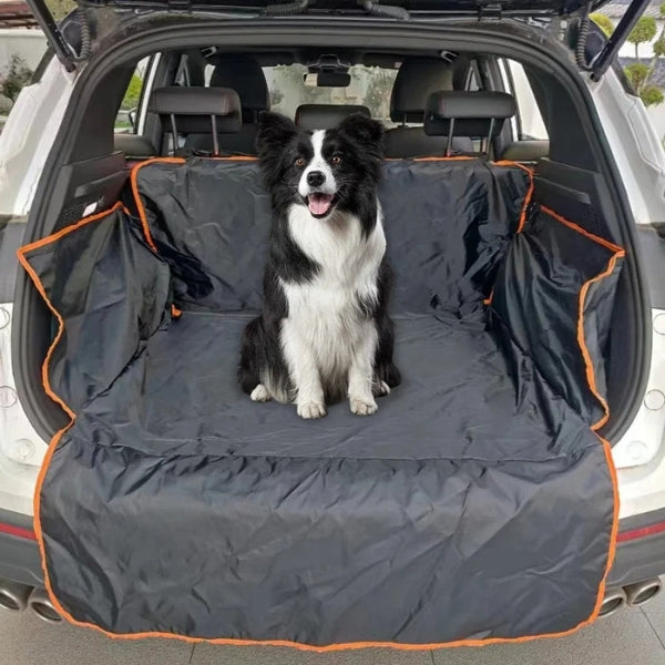 Cama-asiento de coche para perros con arnés de seguridad y bordes elevados, para perros medianos y grandes