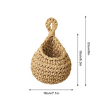 Coș suspendat, iută împletită manual, accent decorativ rustic boho pentru casă
