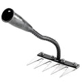 ThriveGard Steel-Tooth Garden Weeding Rake, Ergonomic Adjustable Grip
