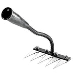 ThriveGard Steel-Tooth Garden Weeding Rake, Ergonomic Adjustable Grip