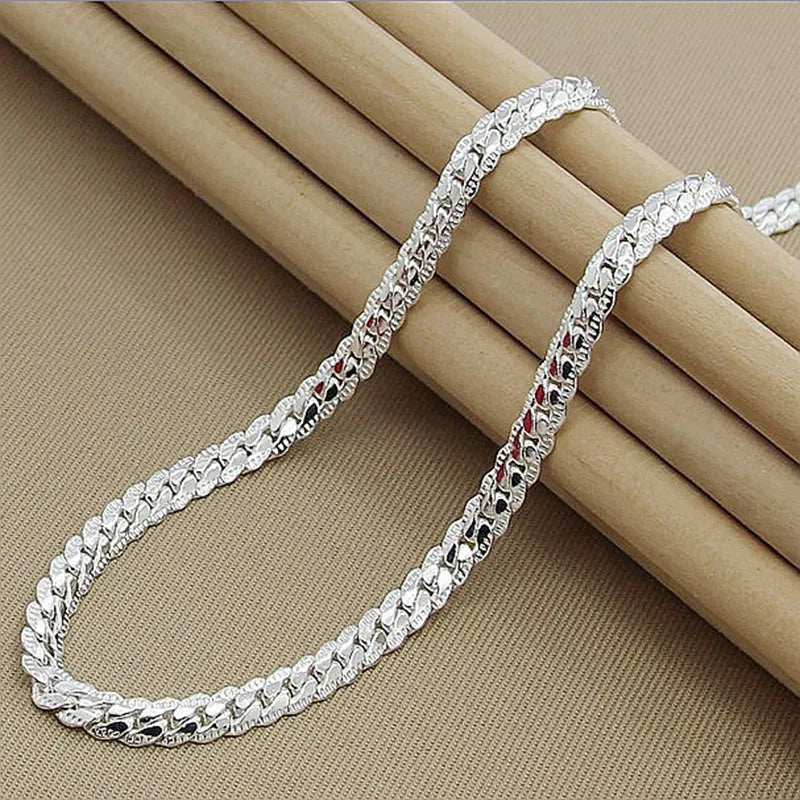 Aurelia Grace Sterling Silver Chain Necklace for Weddings