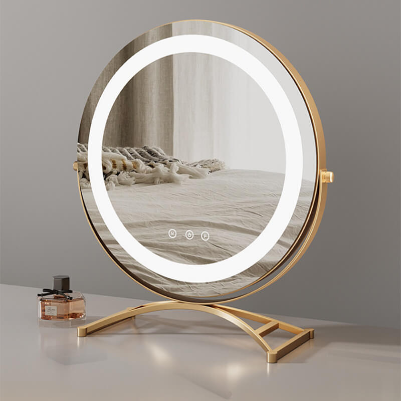 Dimmable LED Vanity Mirror, 360° Rotation, Touch Control, 15.8 In