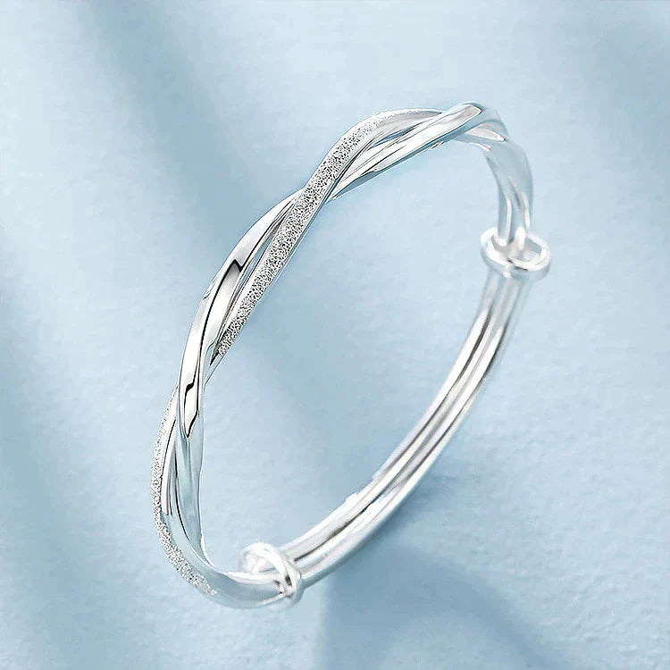 Dámský copánkový náramek Elara ze sterlingového stříbra s nastavitelnou velikostí