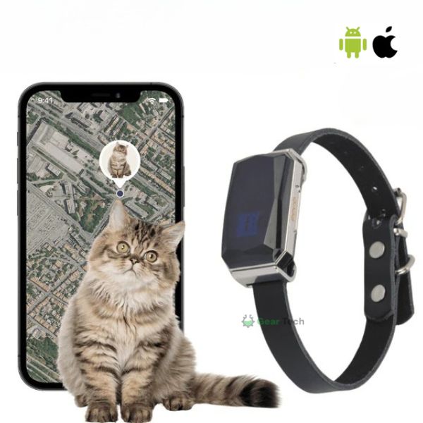 גשש GPS מתכוונן לקולר חיות מחמד, עמיד במים, עם כיסוי לטווח ארוך