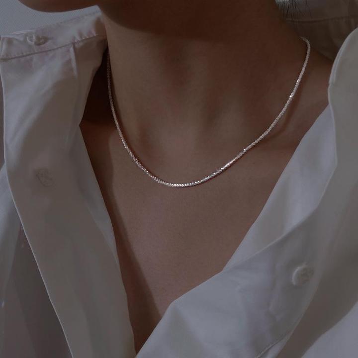 Sterling Silver Necklace Set With Starlight Pendants, Layered Duo, Lyssara