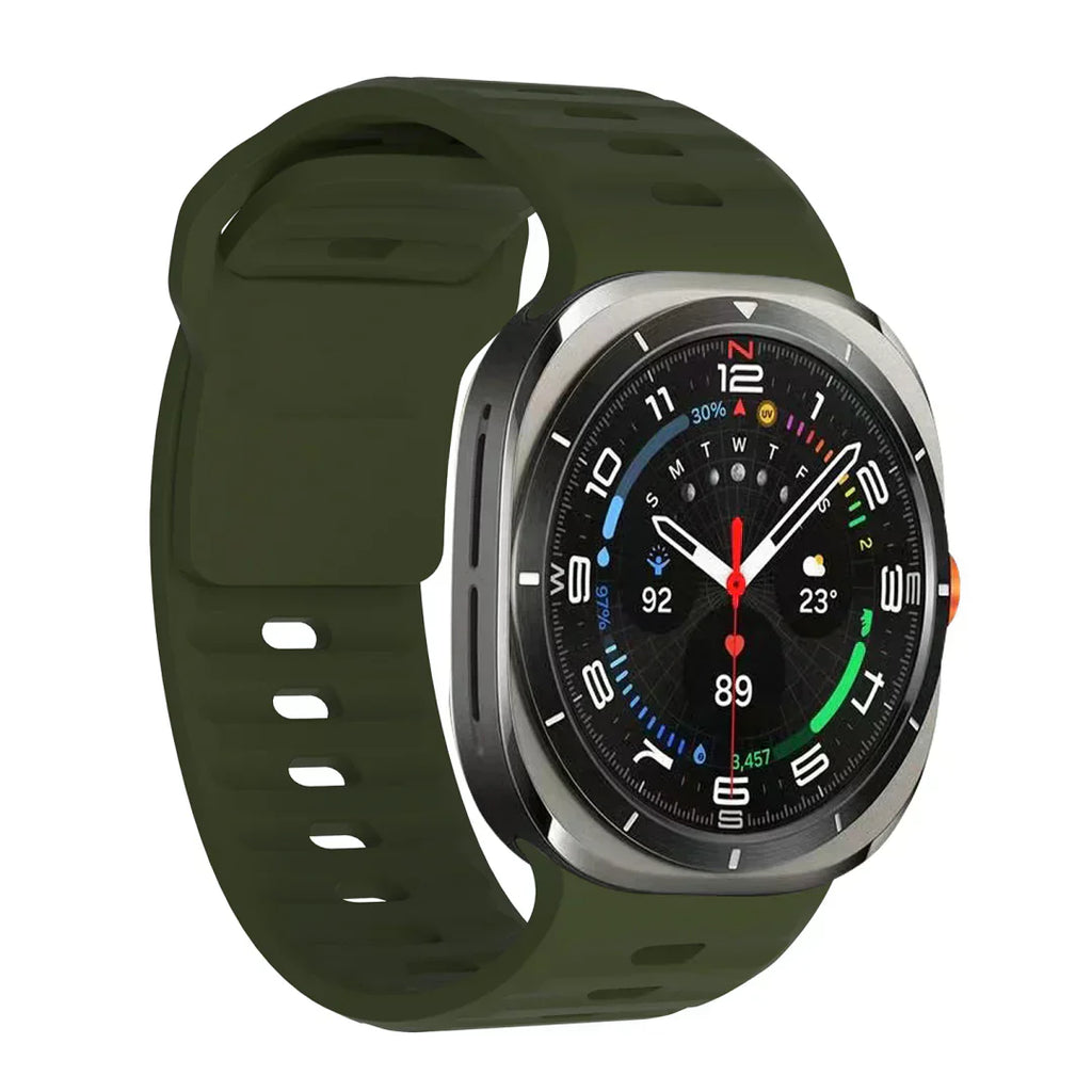 רצועת סיליקון ל-Galaxy Watch Ultra, רצועת Kirrea דקה עם אבזם מסמרים
