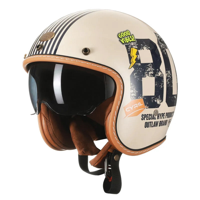 Open Face Motorcycle Helmet, LumaNova Pro, DOT & ECE Certified