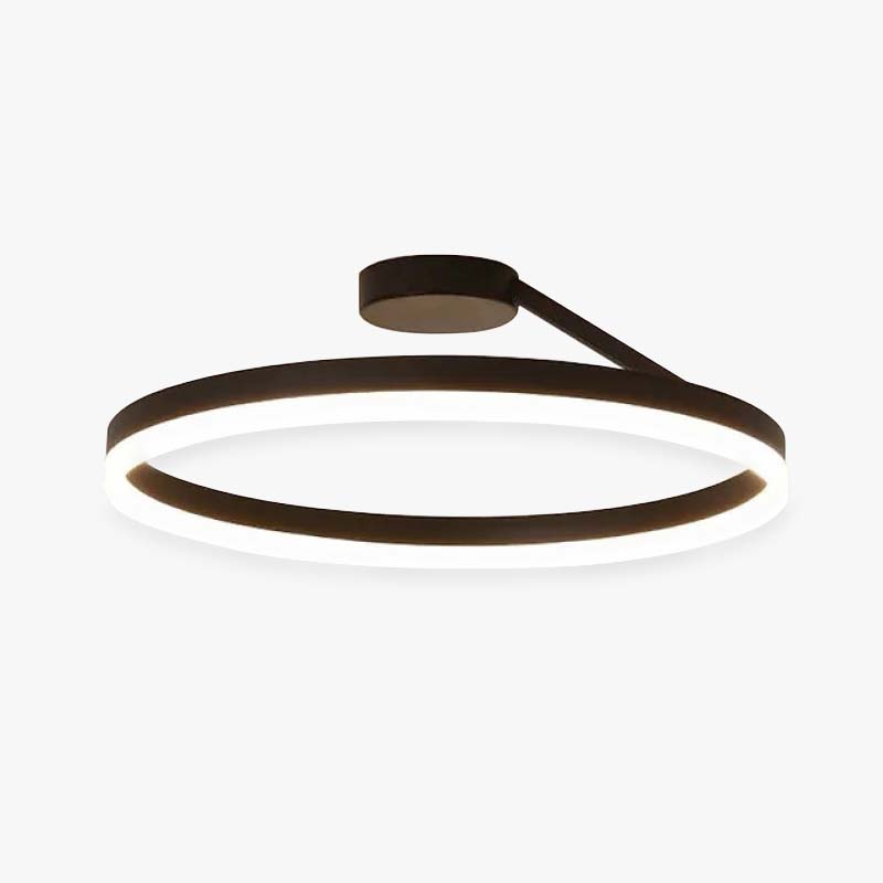 LumaAura Gold-Finish LED Ceiling Light, Black or White Trim, 2 Sizes