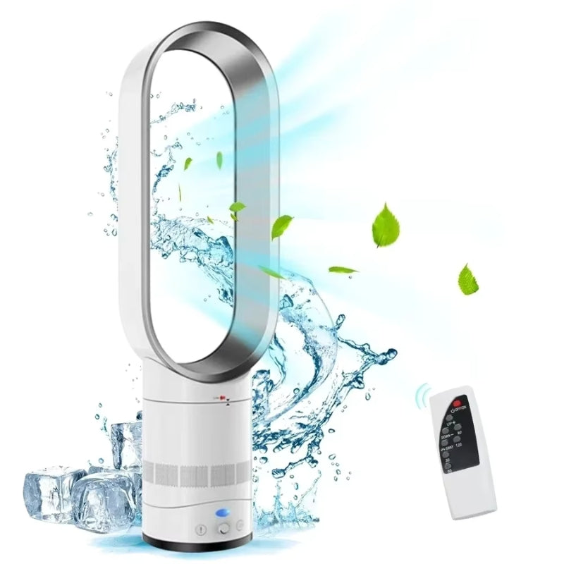AeroLuxe-Turmventilator, 2-in-1 ohne Rotorblätter, Heizen und Kühlen, Silber oder Gold