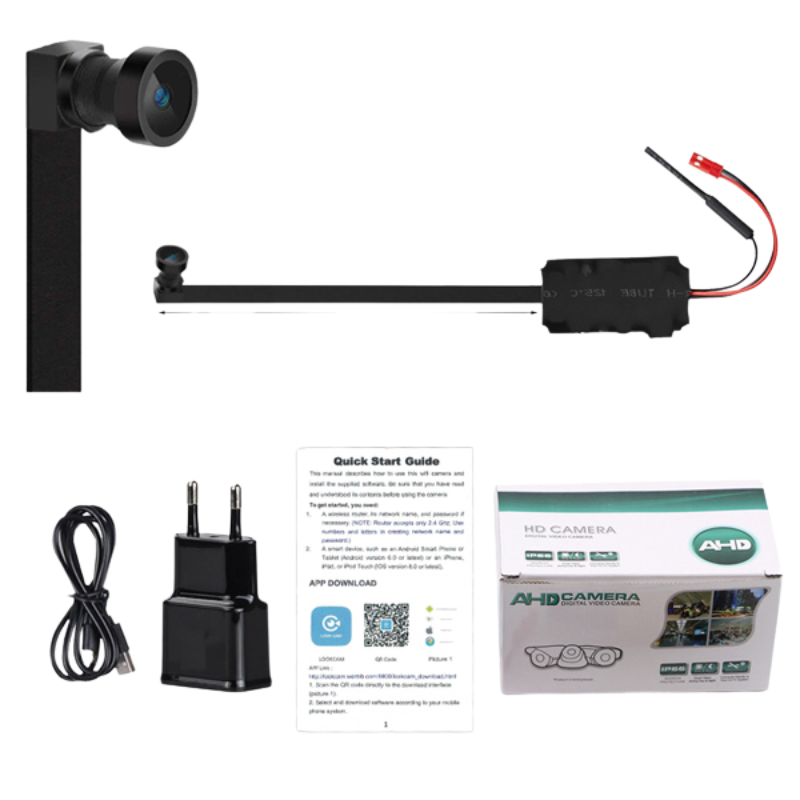 מצלמת אבטחה AstraGuard Mini 4K עם Wi‑Fi לבית ולמשרד
